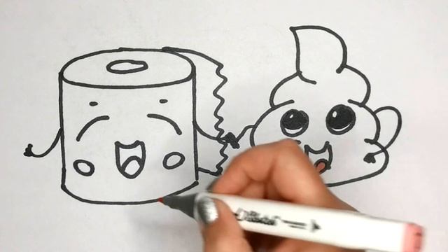 How to draw toilet paper and a cute cake\ Kak narisovat tualetnuyu bumagu i miluyu pirojenku смотреть онлайн