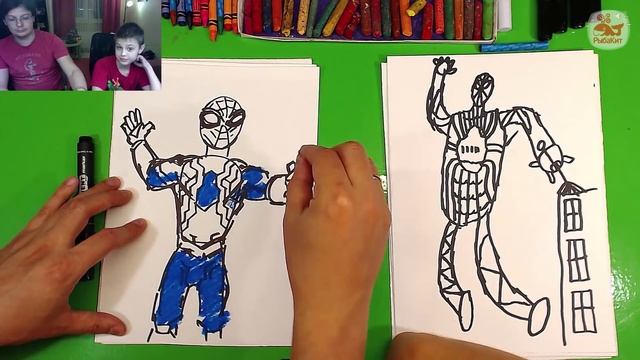 Костюм ЖЕЛЕЗНОГО Человека Паука / Как нарисовать человека паука с Супер Дима смотреть онлайн