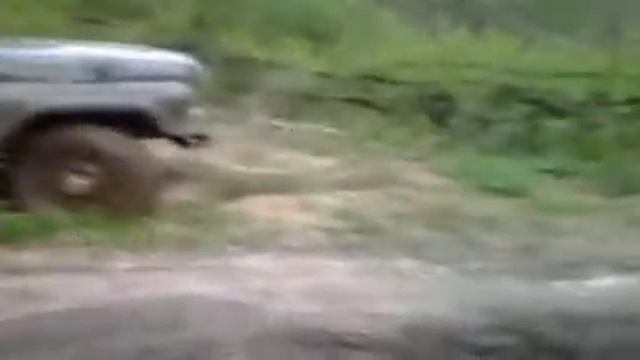 #УАЗ 4х4 #Хантер  (#UAZ #Hunter) дизельный двигатель на 33 колесах - вылет из колеи