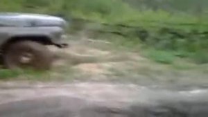 #УАЗ 4х4 #Хантер (#UAZ #Hunter) дизельный двигатель на 33 колесах - вылет из колеи
