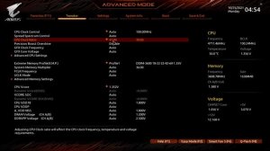 CPU overclocking on the Gigabyte B550 Aorus Pro Motherboard