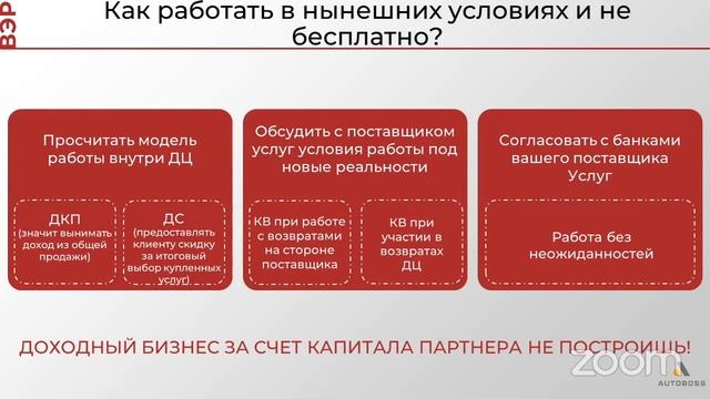 Автобосс 31.07.2023 "Вы уже теряете до 40% прибыли?! Как дилеру избежать возвратов услуг F&I?" смотреть онлайн