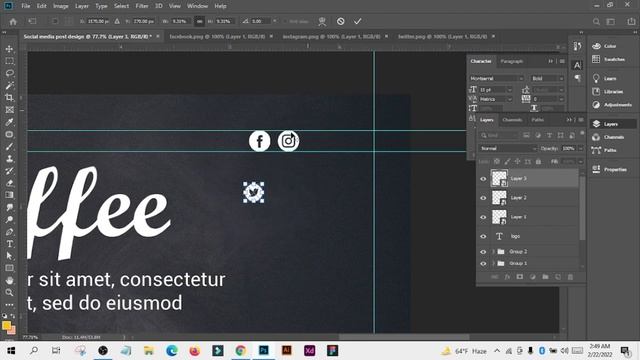 Social Media Design in Photoshop смотреть онлайн