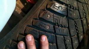 Ошиповка, дошиповка, ремонтный шип, зимняя резина. Pinning, doweling, repair spike, winter tires.