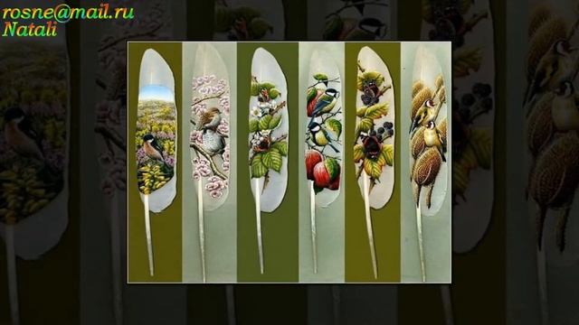 КАРТИНЫ НА ПЕРЬЯХ ПТИЦ смотреть онлайн