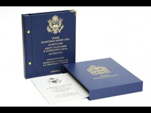 Альбом с монетами по 25 центов США "50 штатов"