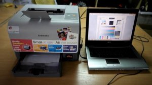 Печать тестовой страницы лазерным принтером Samsung CLP-300