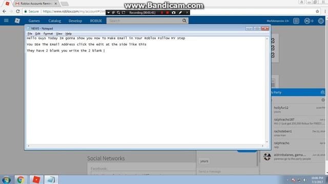 Roblox How To Put Email Address 2017 смотреть онлайн