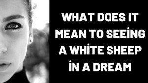 What Does It Mean To Seeing a White Sheep in a Dream?