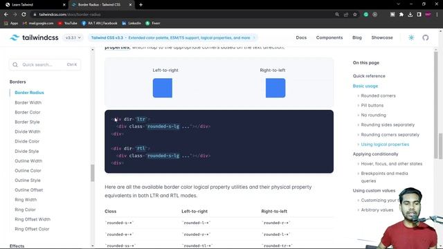 border radius or border width or border color in tailwind css | tailwind css bangla tutorial
