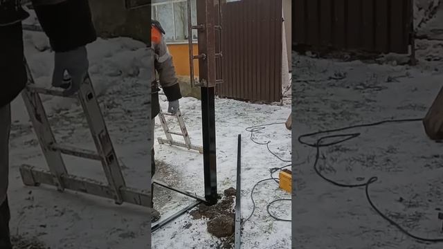 Делаем автонавес без бетонирования в Рязани смотреть онлайн