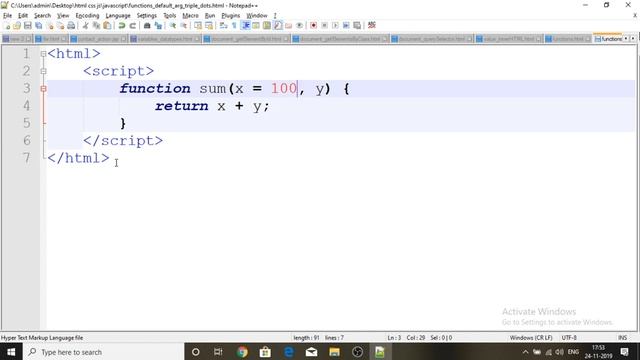 10 Function with Default Argument and Triple Dot ...