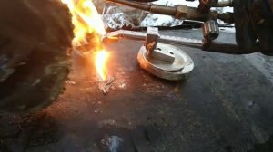 Вырезка технологического отверстия на газопроводе