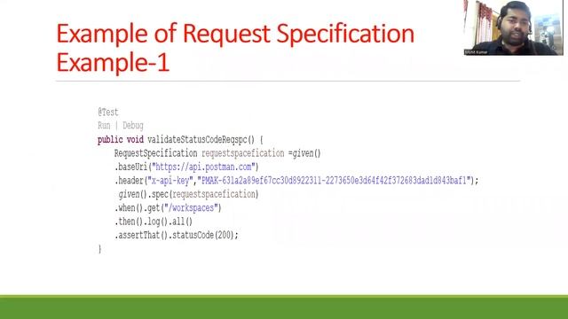 Request Specification Example 1 API Testing Part 29 смотреть онлайн