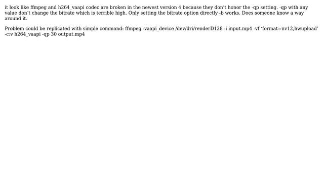 ffmpeg h264_vaapi video encoding смотреть онлайн