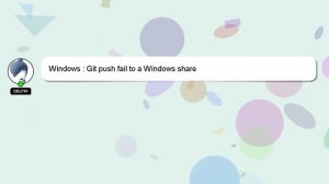 Windows : Git push fail to a Windows share