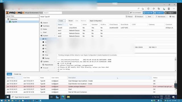 Proliant DL380 Gen9 - Proxmox Install - Ceph and Clustering - Basic overview - 4