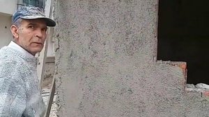 Штукатурка наружных и внутренних стен строящегося дома в Ахатлы началась!