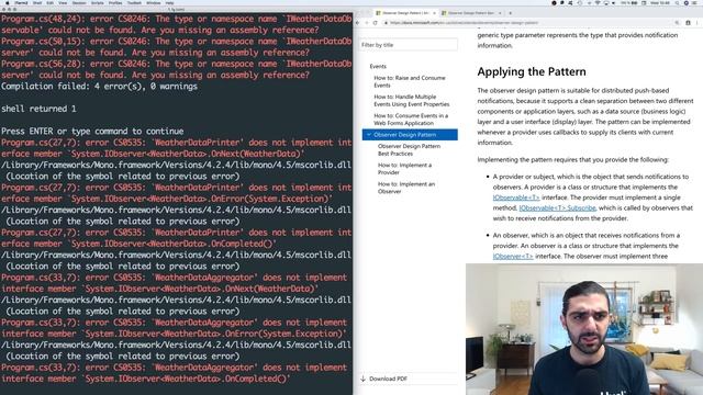 Observer Pattern (in C#.NET) Screencast – OO Design Patterns Screencasts (ep 4) смотреть онлайн