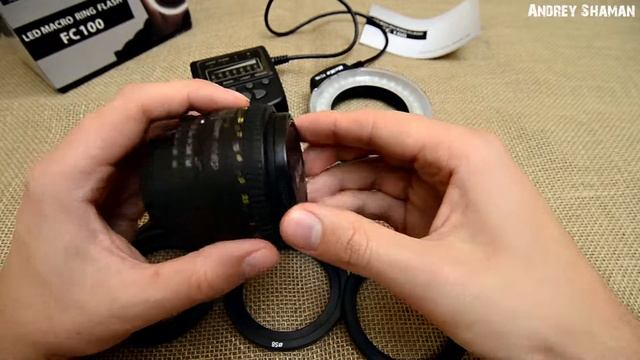 √ Кольцевая LED макро-вспышка Meike FC 100