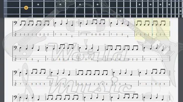 Garotos Podres Johnny BASS GUITAR TAB смотреть онлайн