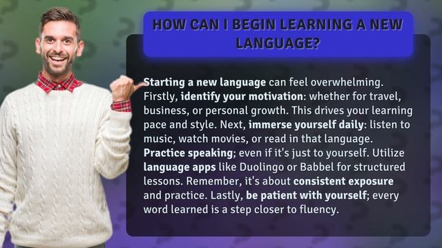 How Can I Begin Learning a New Language? смотреть онлайн