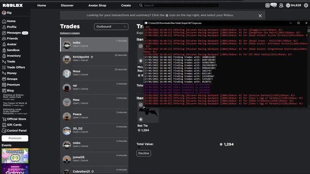 Roblox Limited Trade Bot (WORKING 2022) *GKT Bot* смотреть онлайн