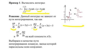 криволинейный интеграл 2 рода, не зависящий от пути интегрирования