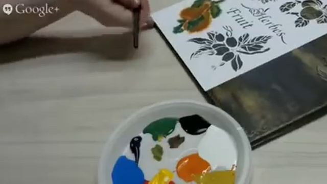 Декупаж. Имитация росписи с помощью трафарета. Людмила Михайловская смотреть онлайн
