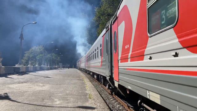 “Псырцха”! Тепловоз 2ТЭ116У-0201 С поездом №306С Сухум-Москва