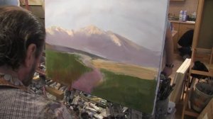 Картина В поле маслом на холсте  Учимся рисовать!