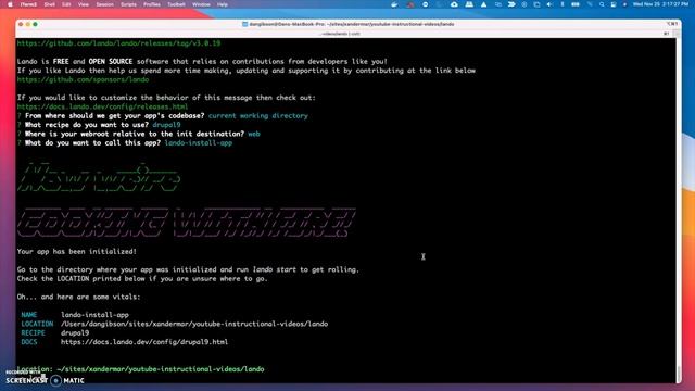 Drupal 9.x: Default Installation Using Lando