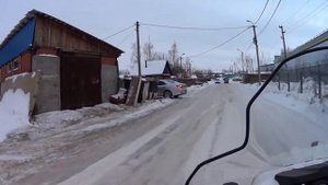 Снегоход стелс викинг 600, езда в городских дебрях.