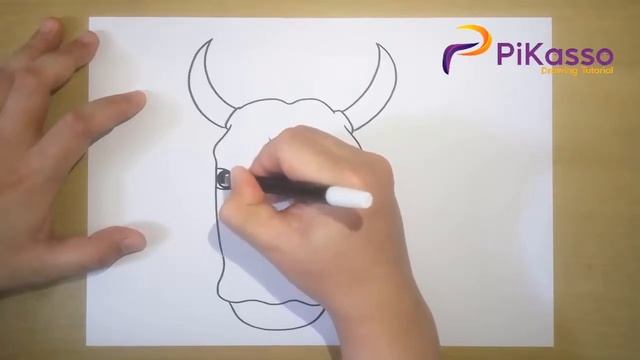 Cow Face Easy Drawing Tutorial смотреть онлайн