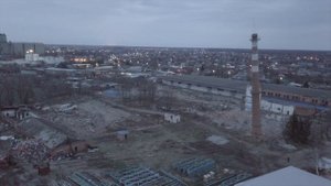 Эпичный снос 60ти летней кирпичной трубы... жаль