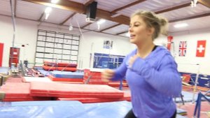 Reverse Gymnastics Challenge With Rebecca Zamolo + Shawn Johnson