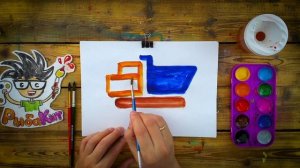 Как нарисовать ГРУЗОВИК - Акварель Детский сад - рисуем с РыбаКит