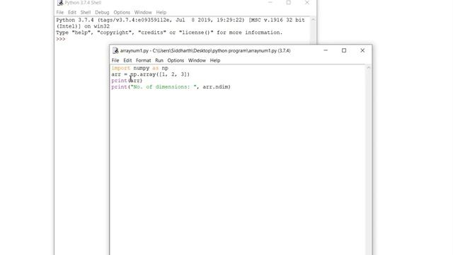 Chap 1,Introduction of Array one,two dimension in Numpy, Python, Class 12th, Working with Numpy,