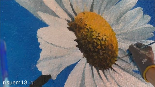Как нарисовать цветок акрилом ПОЭТАПНО | Художник Наталья Боброва смотреть онлайн