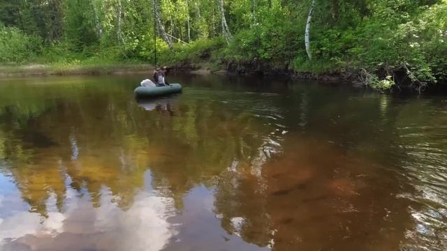 Летняя рыбалка на Хариуса 2023. Ловля крупного Хариуса на удочку. Ещё один трофей. Сплав по реке.