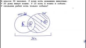 Круги Эйлера Информатика 6 класс, два множества, решение задач