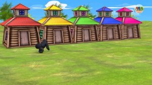 Choose Right Door With Cow, Gorilla, Tiger, Zombie T-Rex, Lion, Elephant | Wild animals