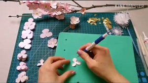 Цветы из бумаги мастер класс. Сакура из бумаги