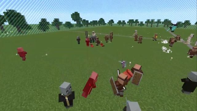 PIGLINS vs ILLAGERS vs VILLAGERS (Minecraft Mob Battle) смотреть онлайн