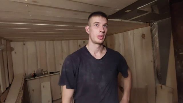19.01.23. Баня. Обшиваем потолок. С какой проблемой столкнулись? Планы на пятницу.