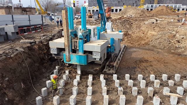 Цикл вдавливания свай часть 1 Москва смотреть онлайн