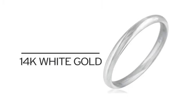 14 Karat White Gold 8mm Comfort Fit Wedding Band, Size 6.5 - SuperJeweler.com смотреть онлайн