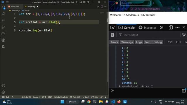 Array Flat Method in Modern JavaScript