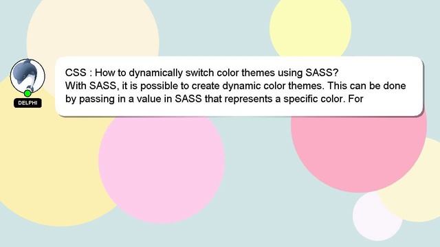 CSS : How to dynamically switch color themes using SASS? смотреть онлайн