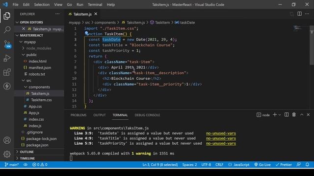 Adding Dynamic Data to React JS | Use of { } | React JS Course for Beginners | Part -8 | Hindi смотреть онлайн